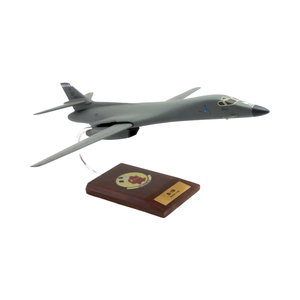 B-1B LANCER 1/100 28TH BOMB SQUADRON Mahogany Wood Desktop Airplane Model