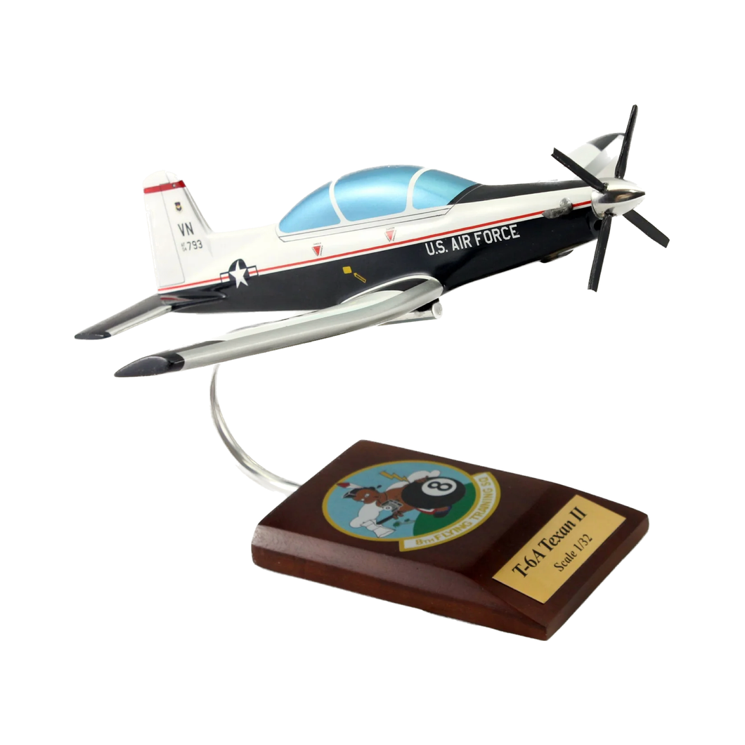 T-6A Texan II 132 8th Flying Training Squadron Painted Aviation Model Custom Made for you