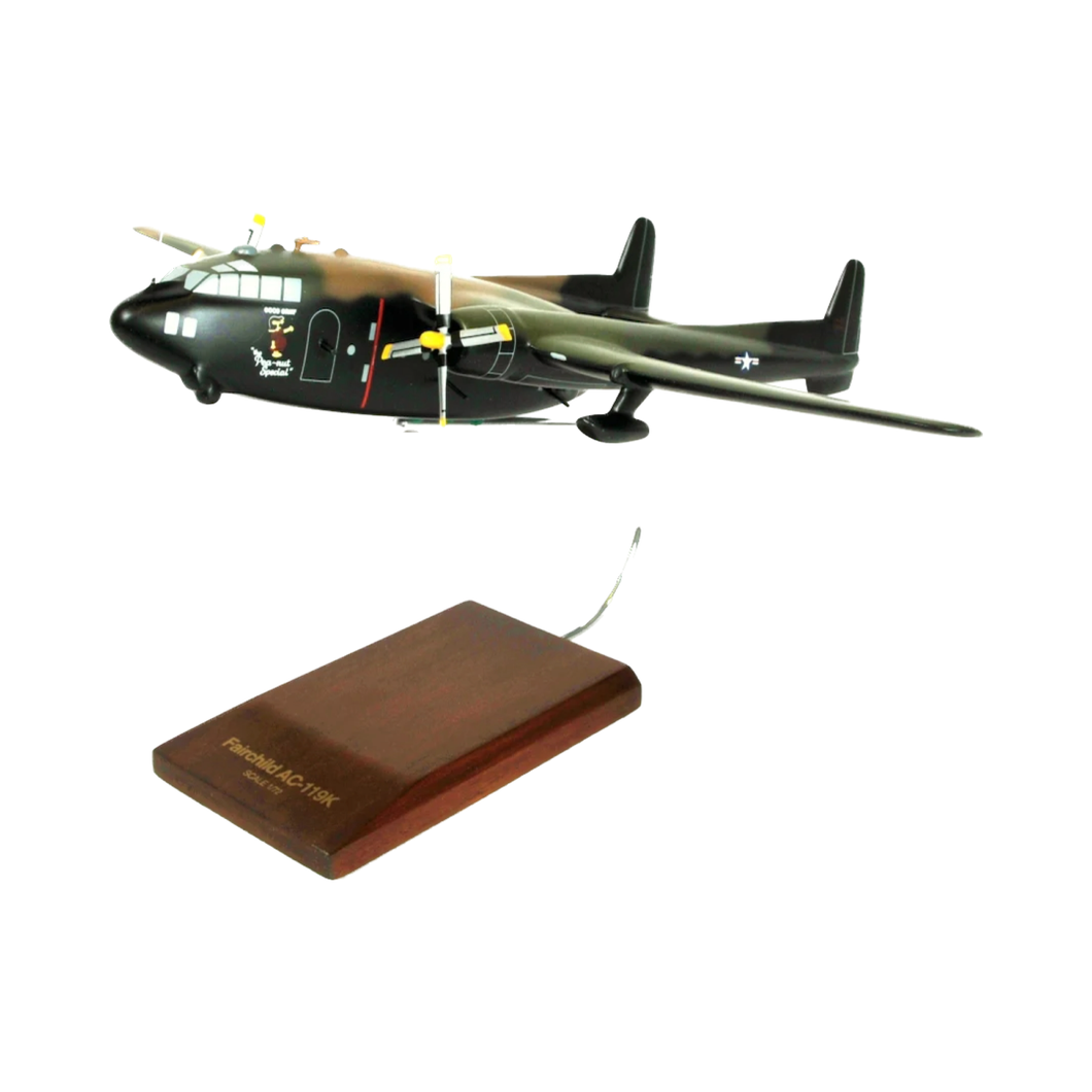 Fairchild AC-119K Stinger Wood Desktop Model Custom Made for you