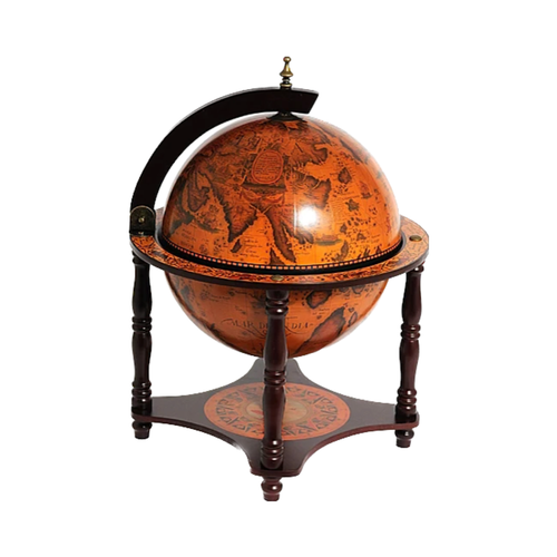 Globe bar 13 inches- 4 legged stand-red