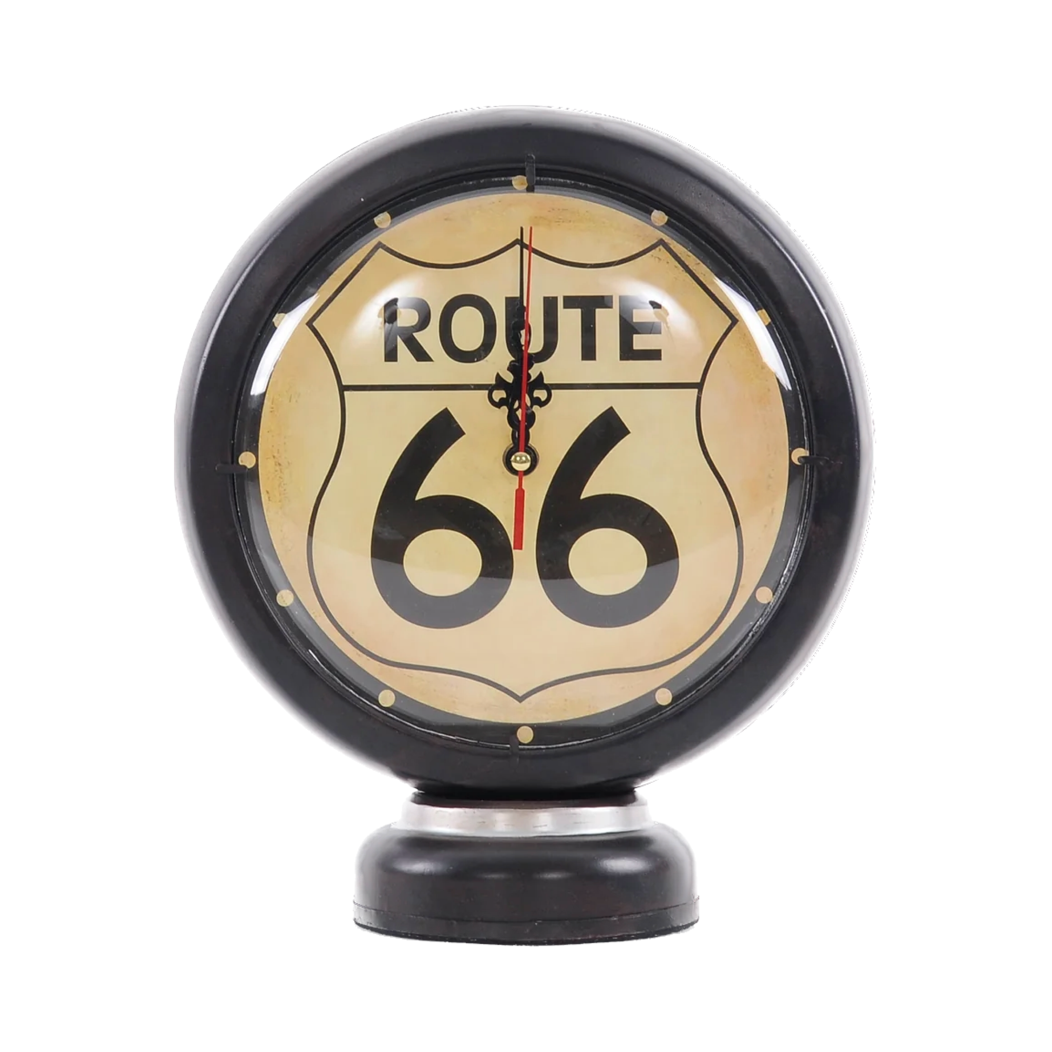 Black Gasoline 66 Gas Pump Clock