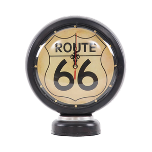 Black Gasoline 66 Gas Pump Clock