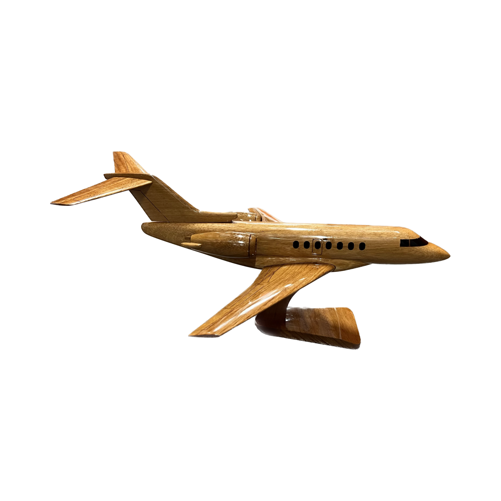 Hawker 4000 Mahogany Wood Desktop Airplane Model