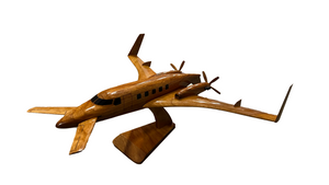 Beechcraft Starship 2000 Mahogany Wood Desktop Airplane Model