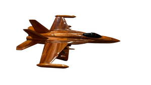 F18 Hornet Mahogany Wood Desktop Airplane Model
