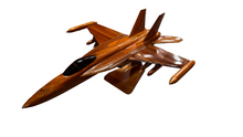 Load image into Gallery viewer, F18 Hornet Mahogany Wood Desktop Airplane Model