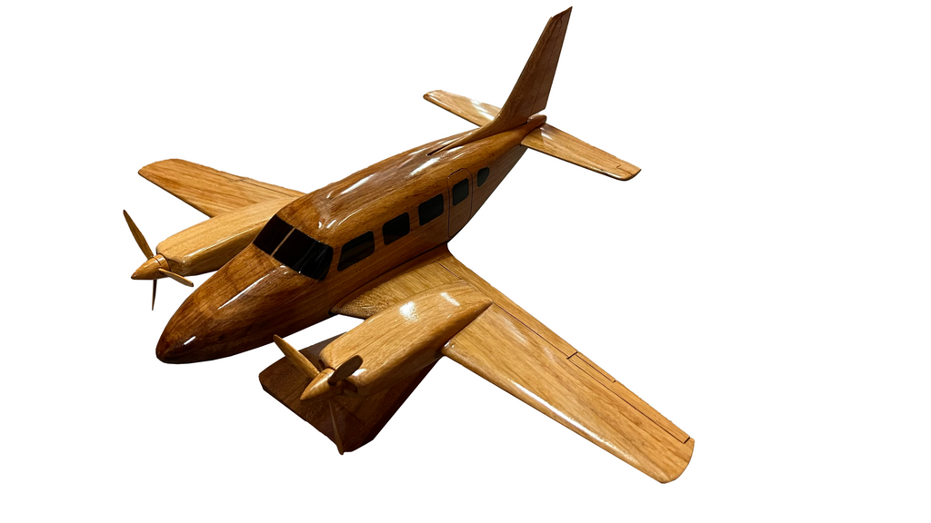 Piper Navajo Mahogany wood Airplane model