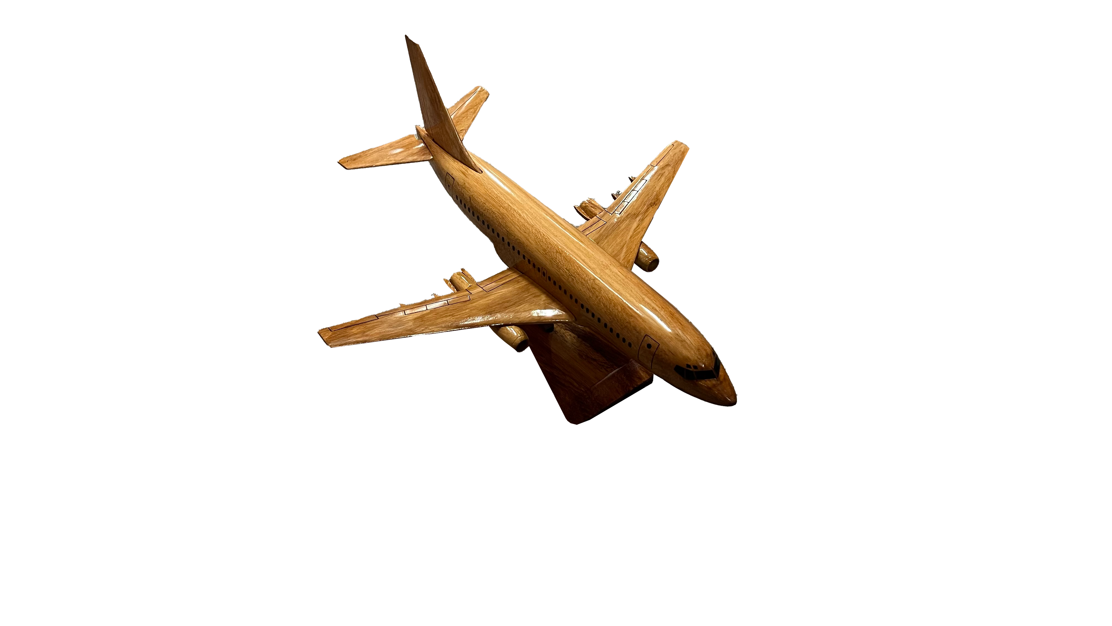 Boeing 737 Mahogany Wood Desktop Airplane Model