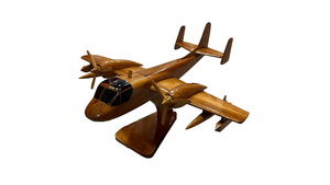 OV1 Mohawk Mahogany Wood Desktop Airplane Airplanes  Model