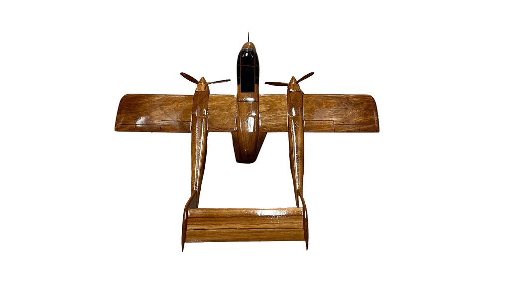 OV10 Bronco Mahogany Wood Desktop Airplane Model