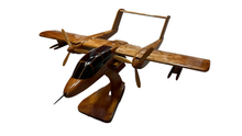 Load image into Gallery viewer, OV10 Bronco Mahogany Wood Desktop Airplane Model