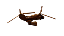 Load image into Gallery viewer, CH46 Sea knight Mahogany Wood Desktop Helicopter Model