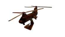 Load image into Gallery viewer, CH46 Sea knight Mahogany Wood Desktop Helicopter Model
