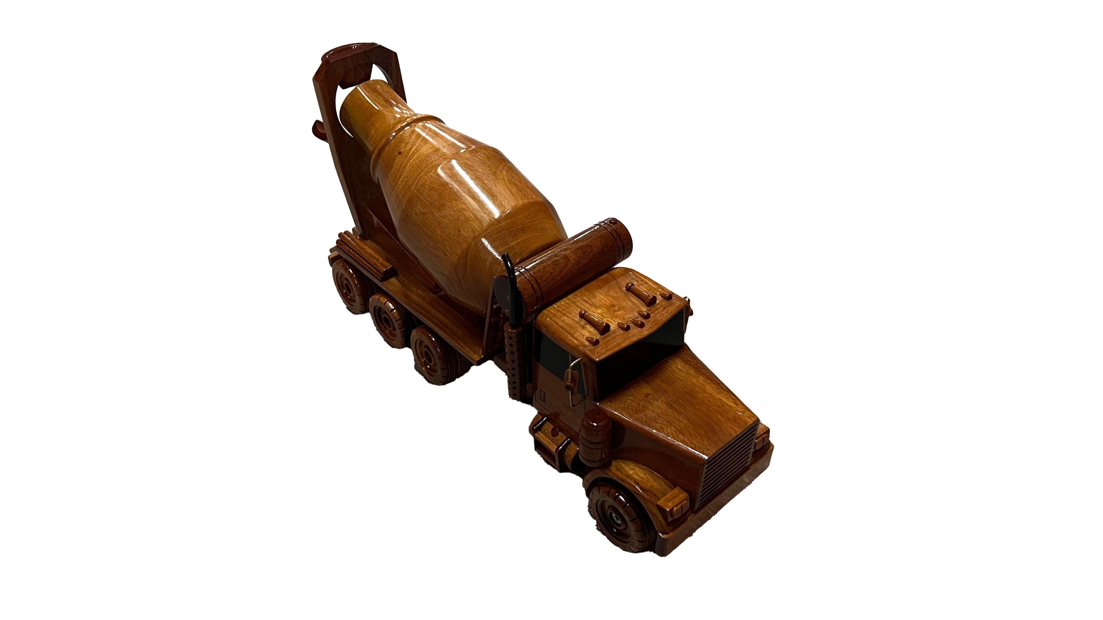 Cement truck multicolor Mahogany Wood Cars & trucks Desktop Model