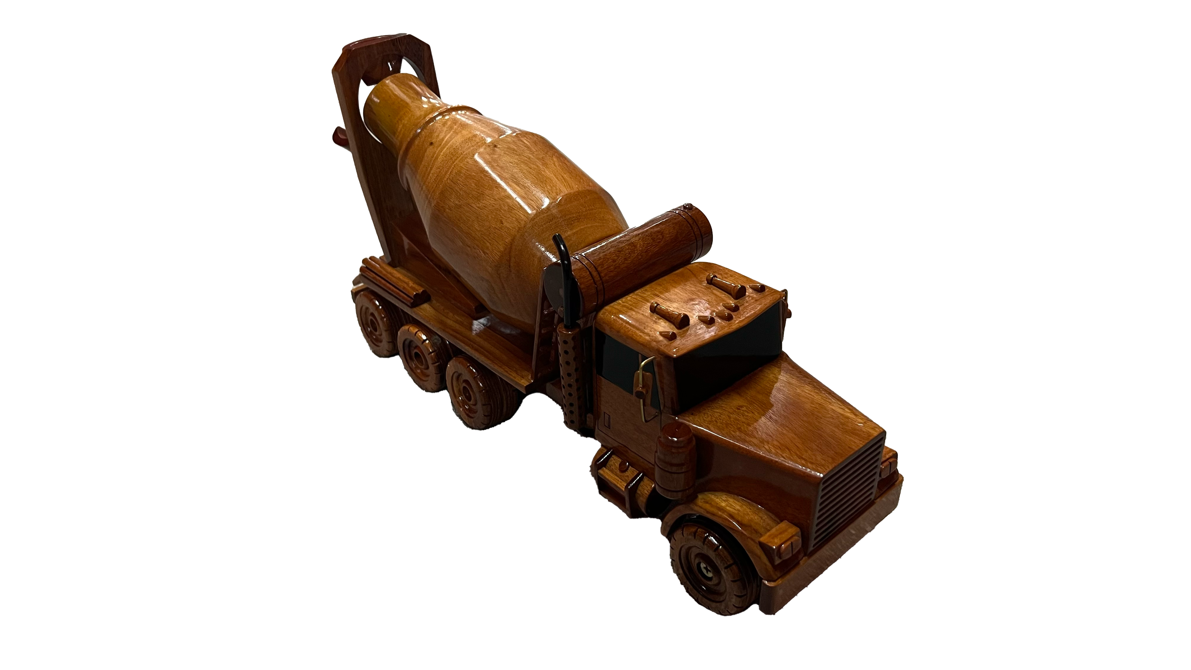 Cement truck multicolor Mahogany Wood Cars & trucks Desktop Model
