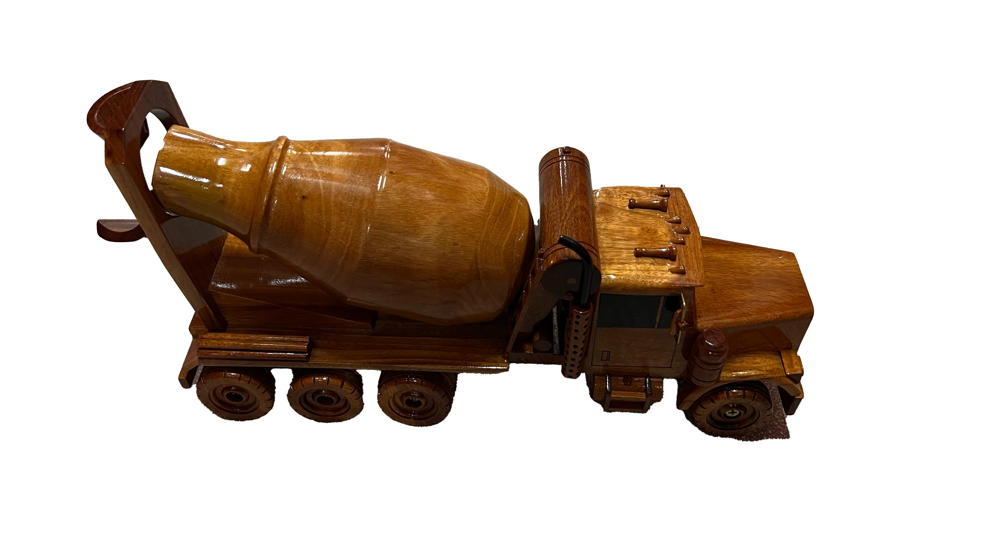 Cement truck multicolor Mahogany Wood Cars & trucks Desktop Model