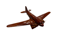 Load image into Gallery viewer, DC3 Dakota Mahogany Wood Desktop Airplane Model
