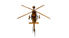 Load image into Gallery viewer, OH58 Kiowa Mahogany Wood Desktop Helicopter Model