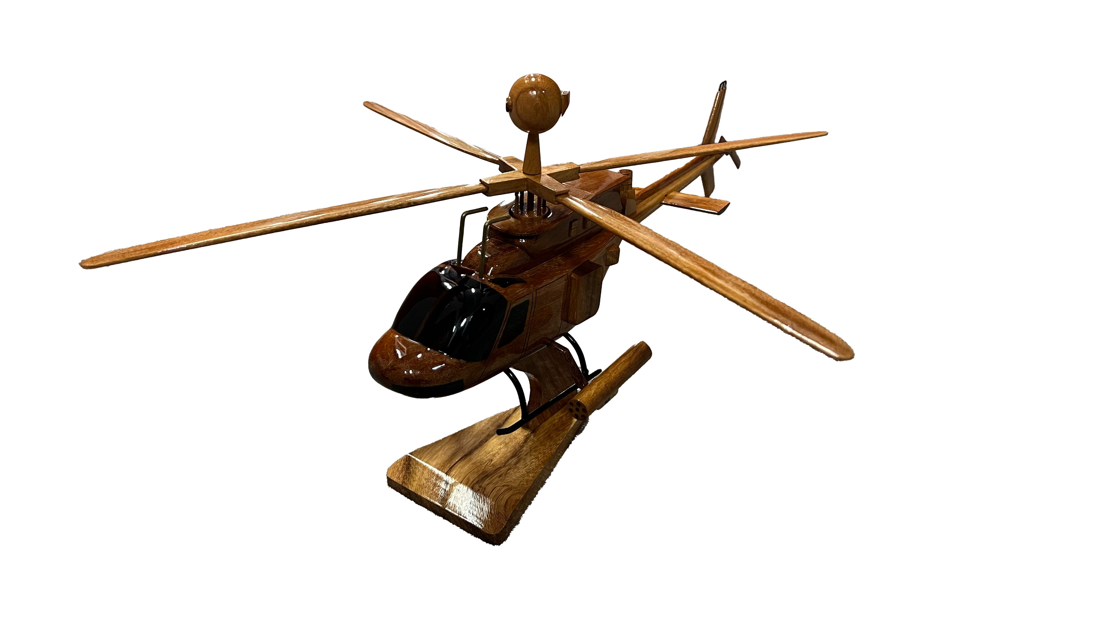OH58 Kiowa Mahogany Wood Desktop Helicopter Model