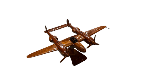 P38 Lightning Mahogany Wood Desktop Airplanes Model