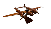 Load image into Gallery viewer, P38 Lightning Mahogany Wood Desktop Airplanes Model