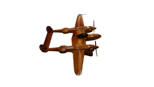 Load image into Gallery viewer, P38 Lightning Mahogany Wood Desktop Airplanes Model