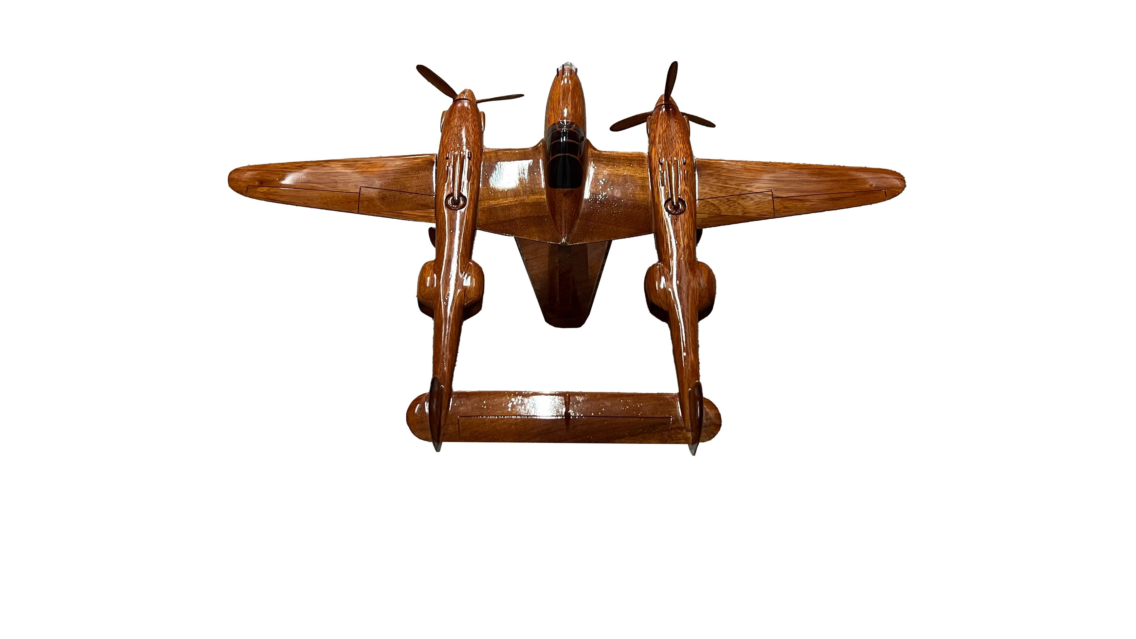 P38 Lightning Mahogany Wood Desktop Airplanes Model