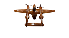 Load image into Gallery viewer, P38 Lightning Mahogany Wood Desktop Airplanes Model
