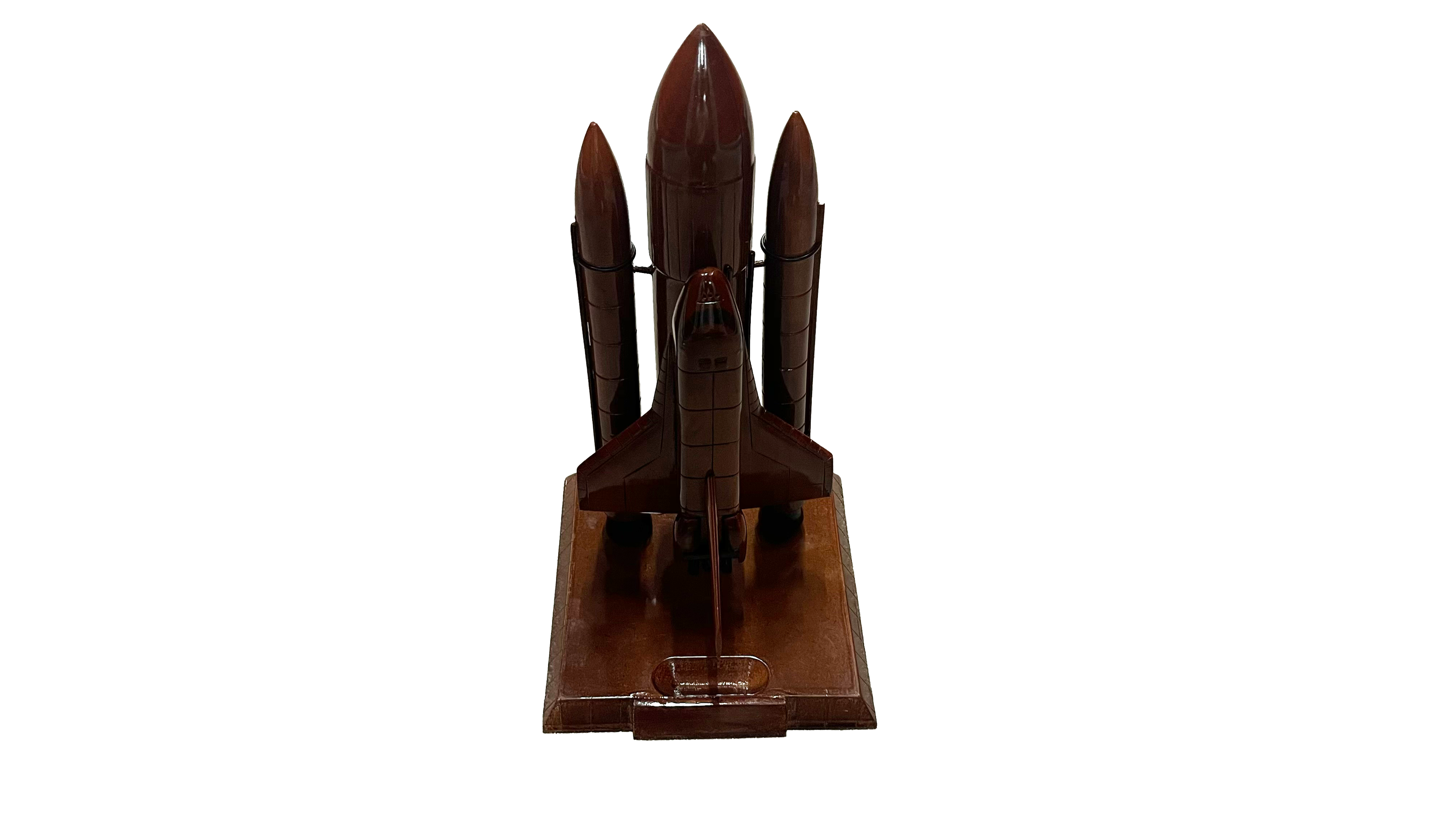 Space Shuttle Mahogany wood desktop Airplane  model.