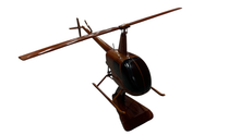 Load image into Gallery viewer, Robinson 22 Mahogany Wood Desktop Helicopters Model