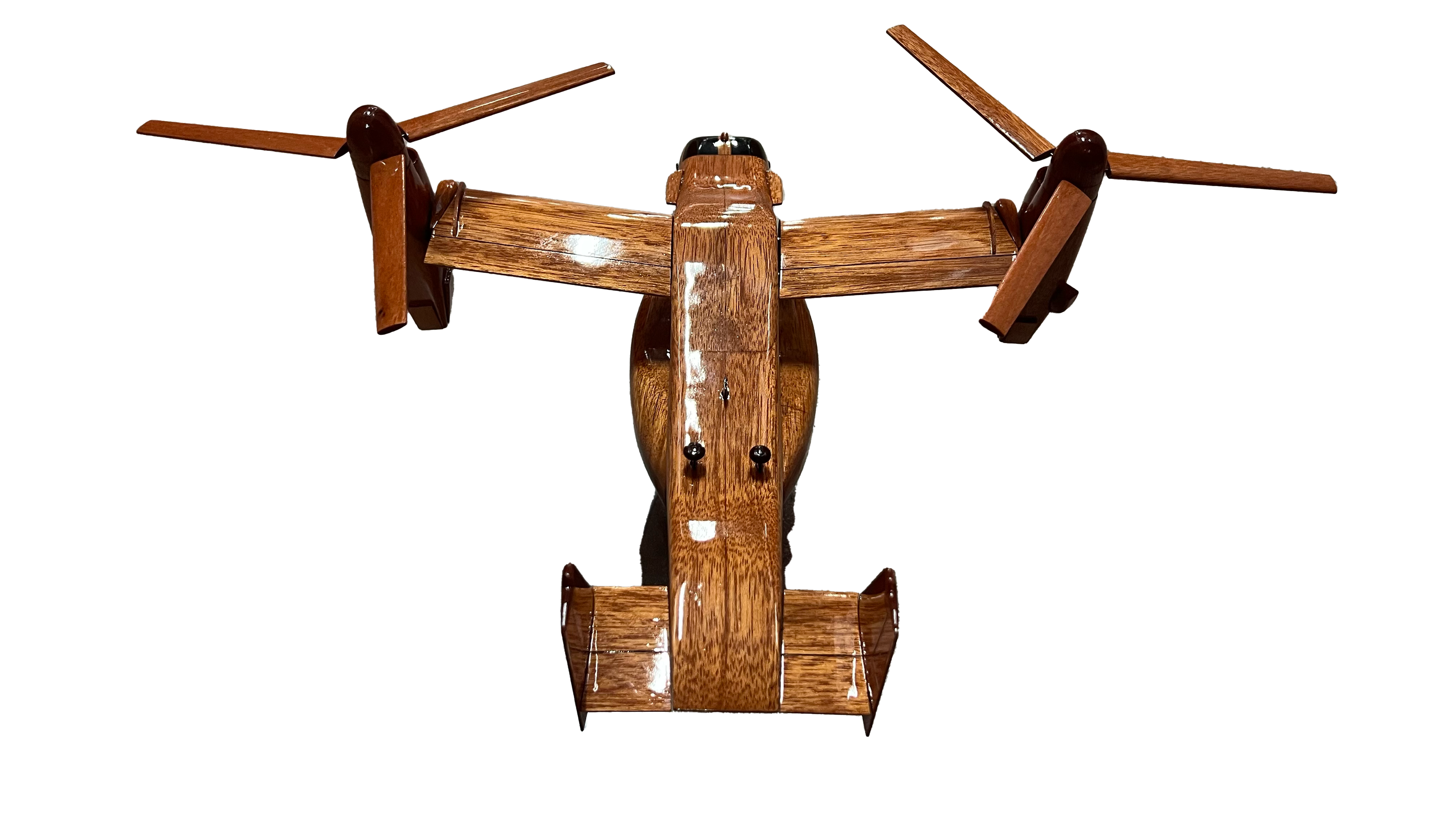 V22 Osprey Osage Mahogany Wood Desktop Helicopter Model