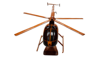 Load image into Gallery viewer, Md530 Mahogany wood desktop Helicopter model.