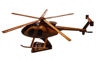 Load image into Gallery viewer, Md530 Mahogany wood desktop Helicopter model.