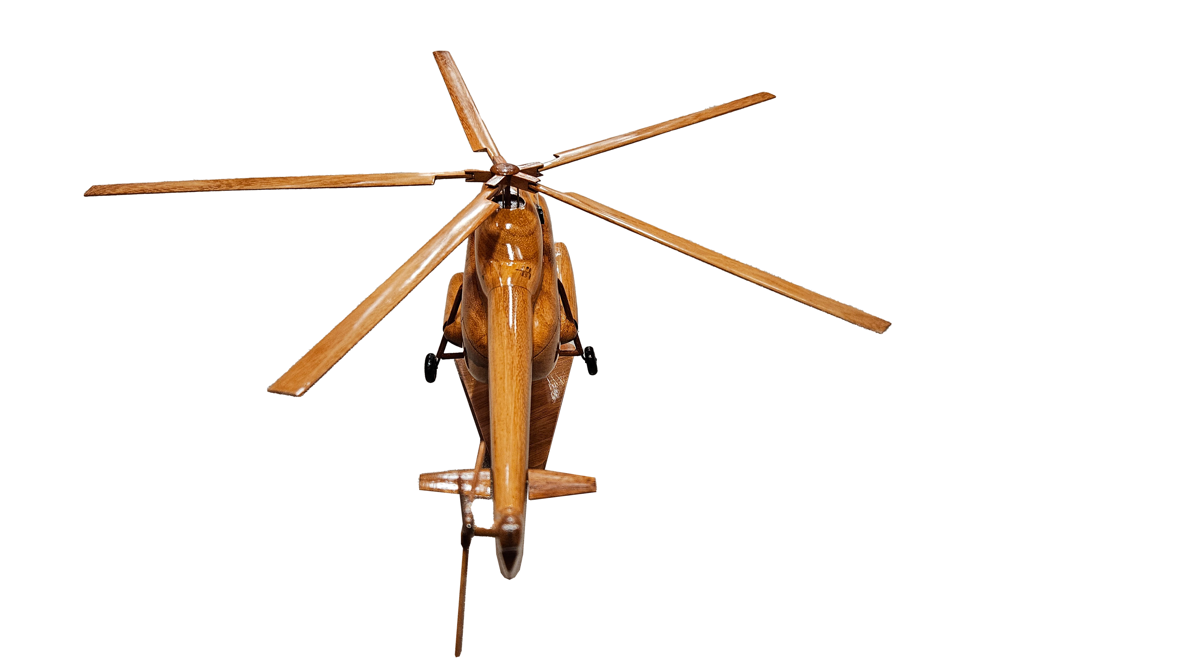 MI17 Mahogany Wood Desktop Helicopter Model