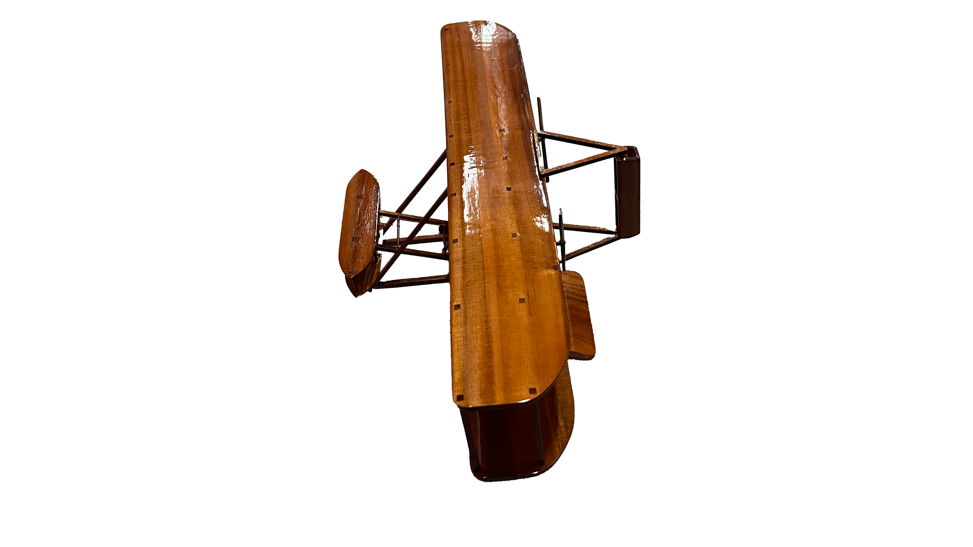 Wright Flyer Mahogany Wood Desktop Airplane Model