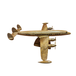 The Super Constellation Mahogany Wood Desktop Airplane Model