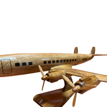 Load image into Gallery viewer, The Super Constellation Mahogany Wood Desktop Airplane Model
