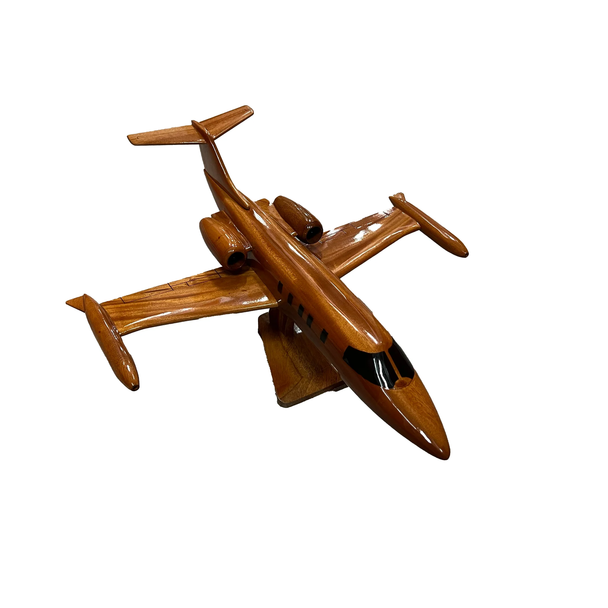 Learjet  35 Mahogany Wood Desktop Airplanes Model