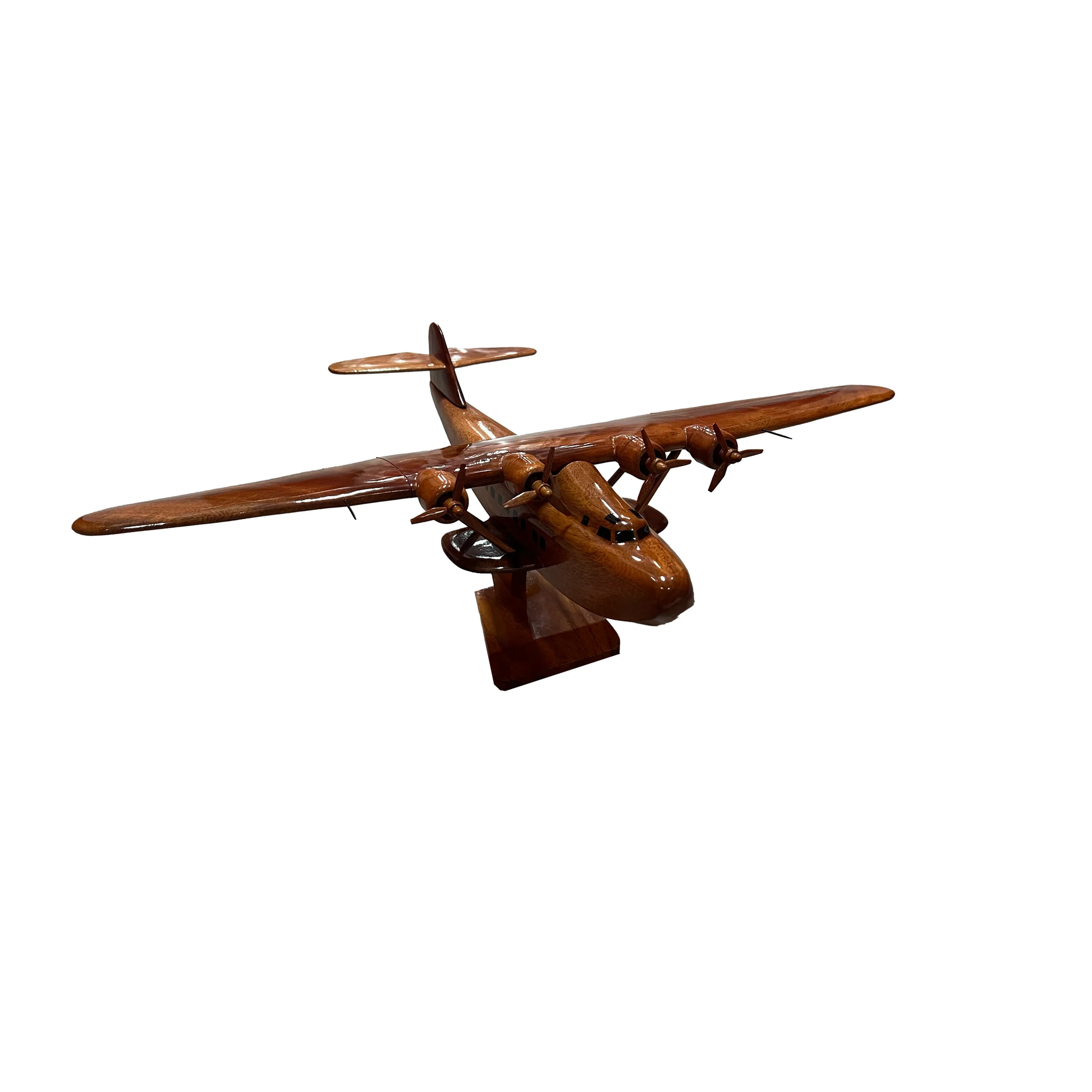 M-130 China Clipper Mahogany Wood Desktop Airplane Model