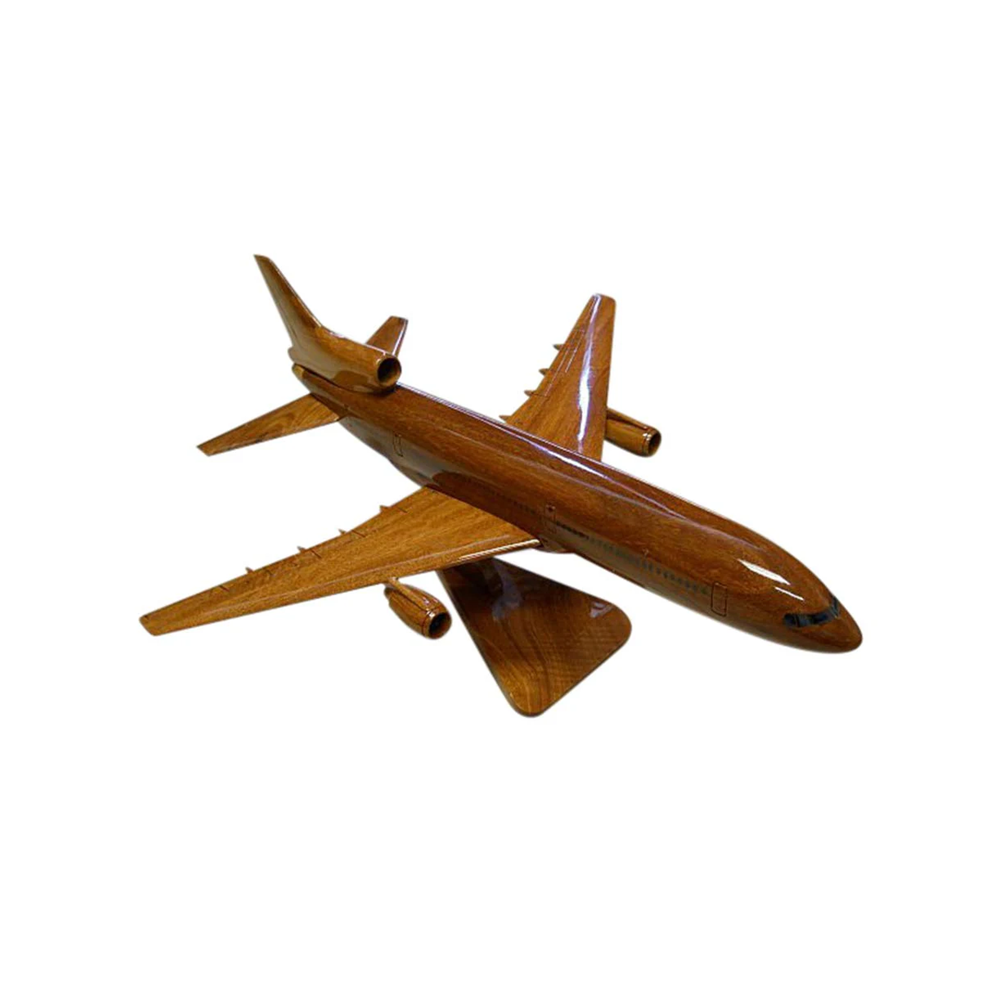 MD11 Mahogany Wood Desktop Airplane Model