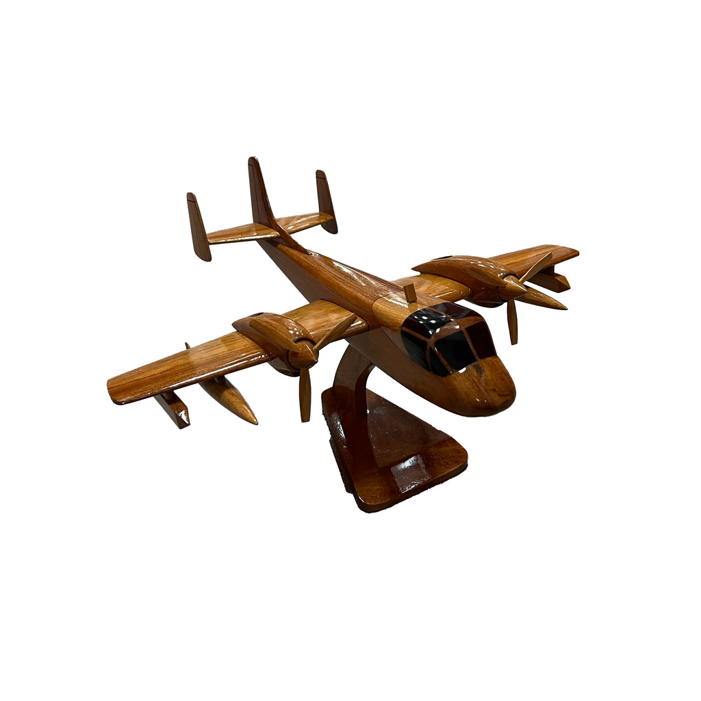 OV1 Mohawk Mahogany Wood Desktop Airplane Airplanes  Model