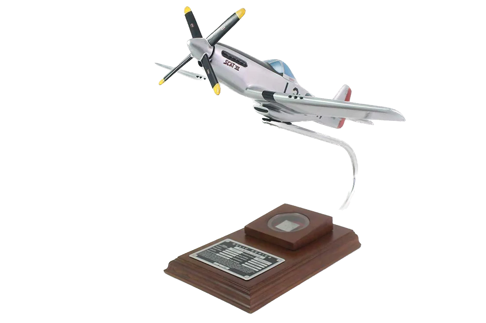 P-51D Mustang Scatt VII Model with Real Plane Relic Model Custom Made for you