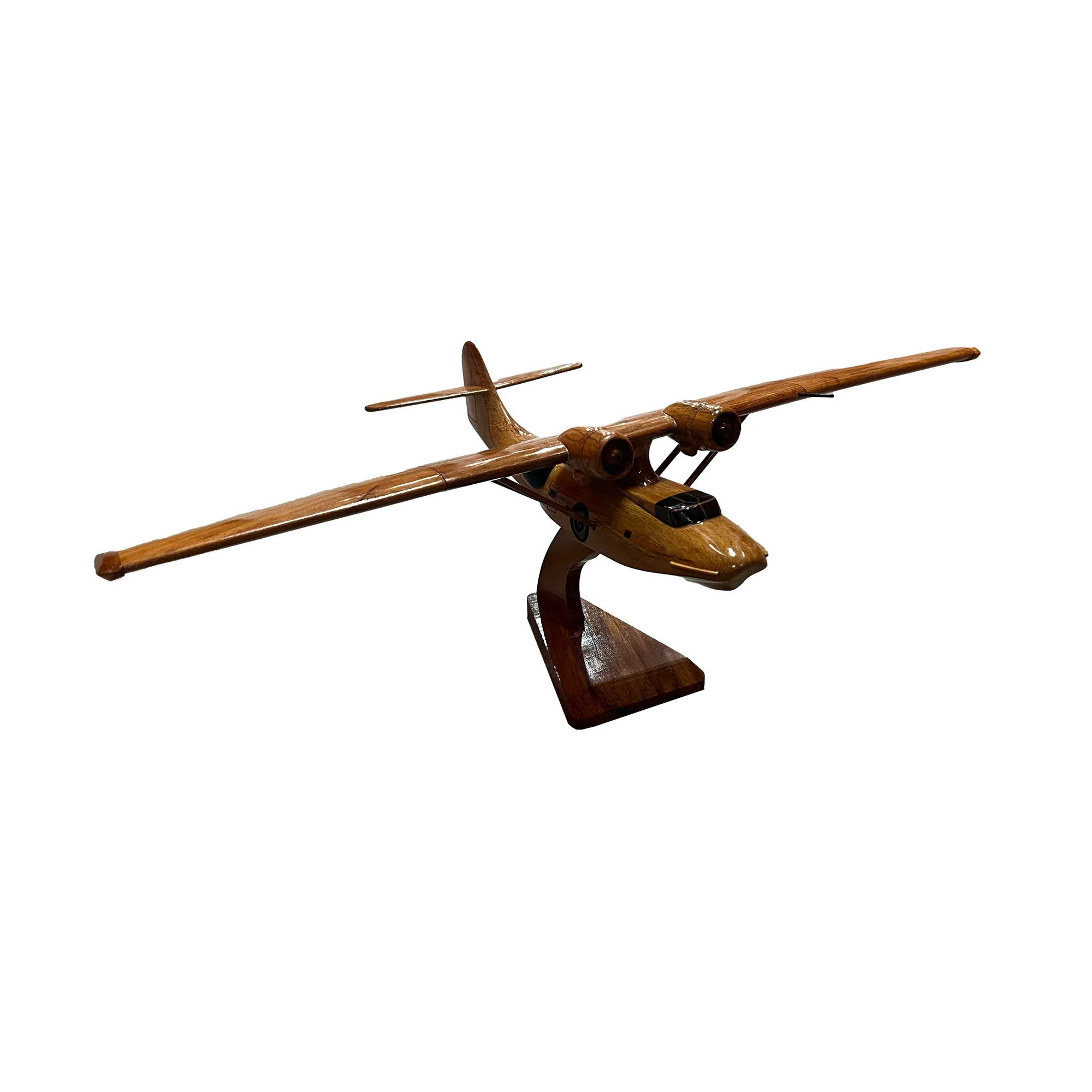 Pby Desktop Photo PBY Catalina Mahogany Wood Desktop Airplane Model – Tesaut Models