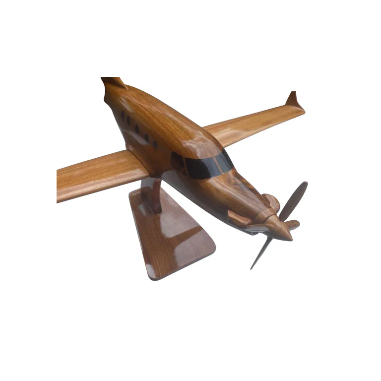PC12 Pilatus Mahogany wood Desktop Airplane model