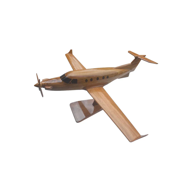PC12 Pilatus Mahogany wood Desktop Airplane model