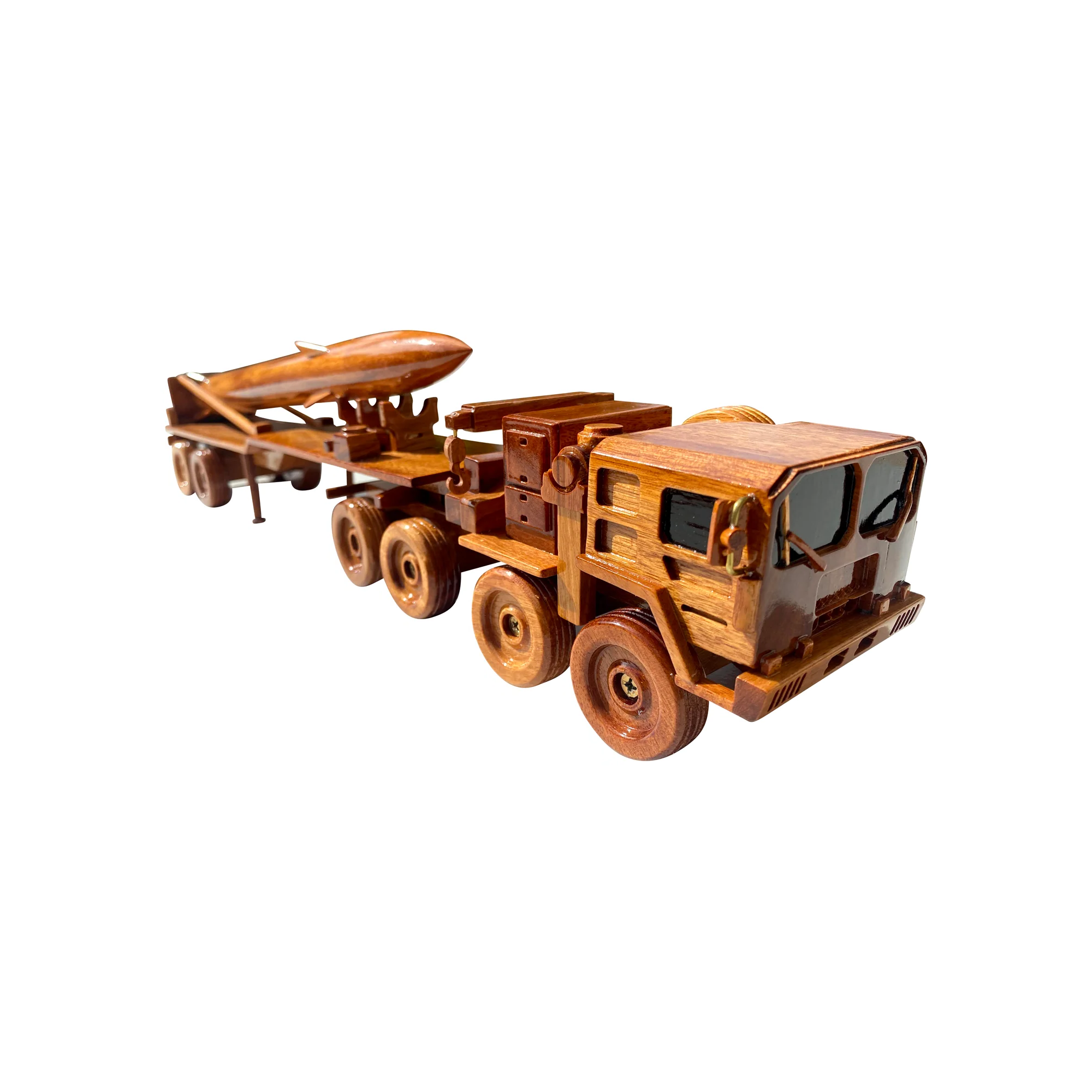 Pershing Missile System Mahogany Wood Desktop Truck combo