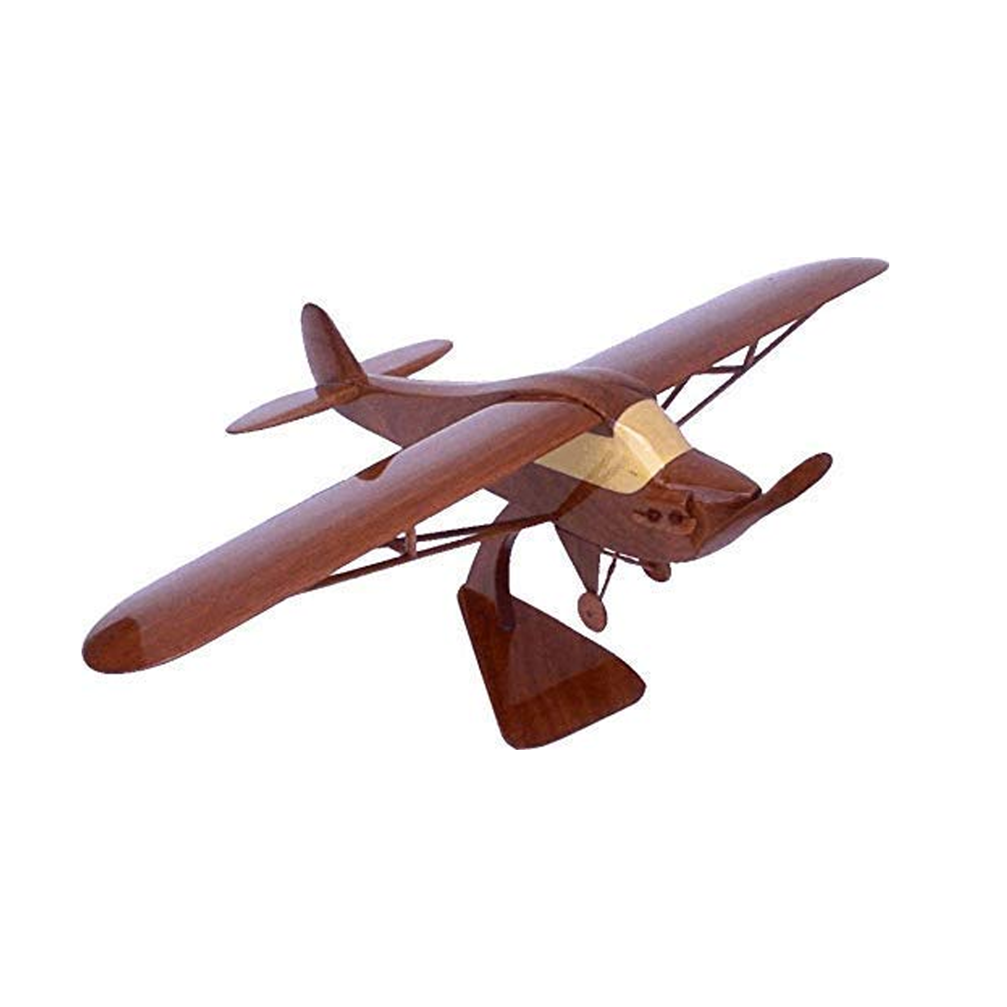 Piper Cub J3 Mahogany Wood Desktop Airplane Model