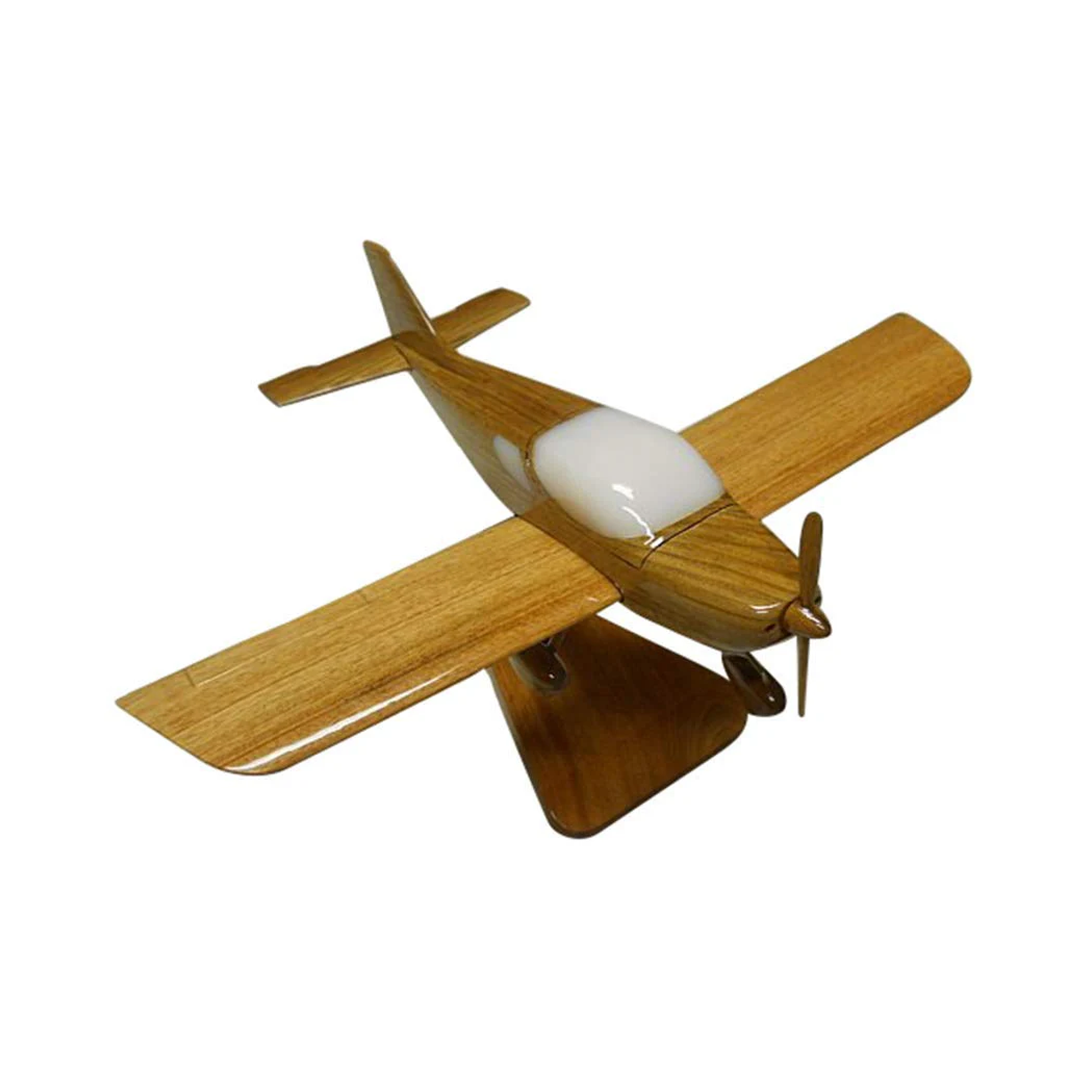 Piper Sport Mahogany Wood Desktop Airplane Model