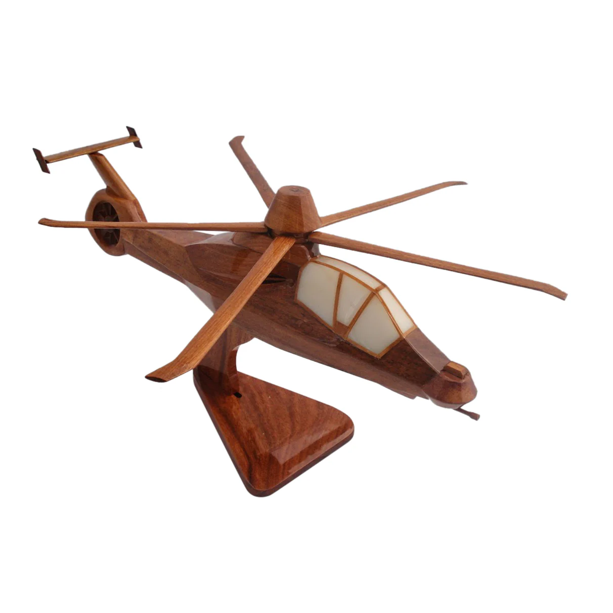 RAH-66 ( RAH66 ) Comanche Mahogany Wood Desktop Helicopter Model
