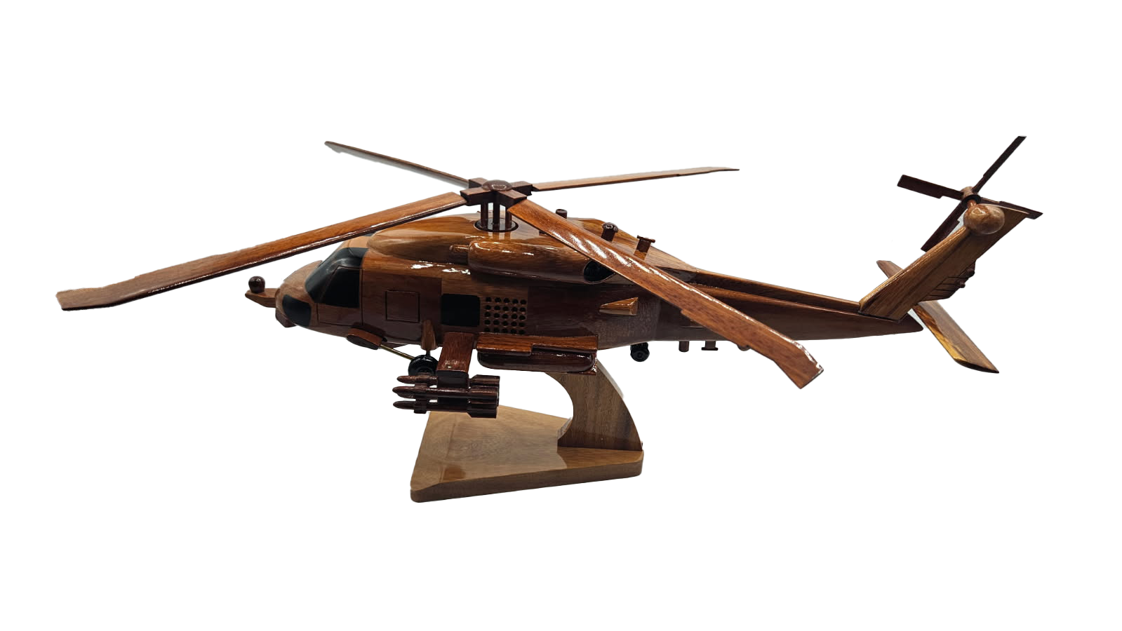 SH60 Seahawk Mahogany Wood Desktop Helicopter Model